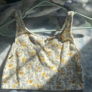 Aeropostale. Seamless. Floral Crop Tank Top.
